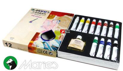 【馬利12色水調油畫顏料套裝 馬利油畫顏料 5012A】價格_廠家_圖片 -